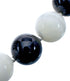 Native American Mother of Pearl Onyx Bead Sterling Silver Necklace JX126733